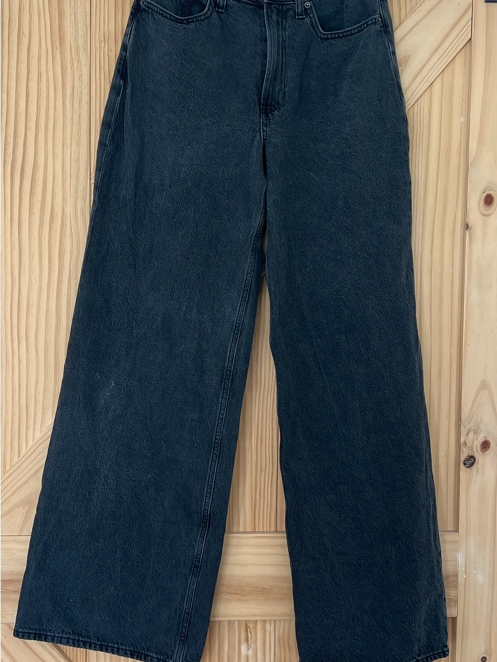 Abercrombie & Fitch Black Relaxed Wide-Leg Men's Jeans